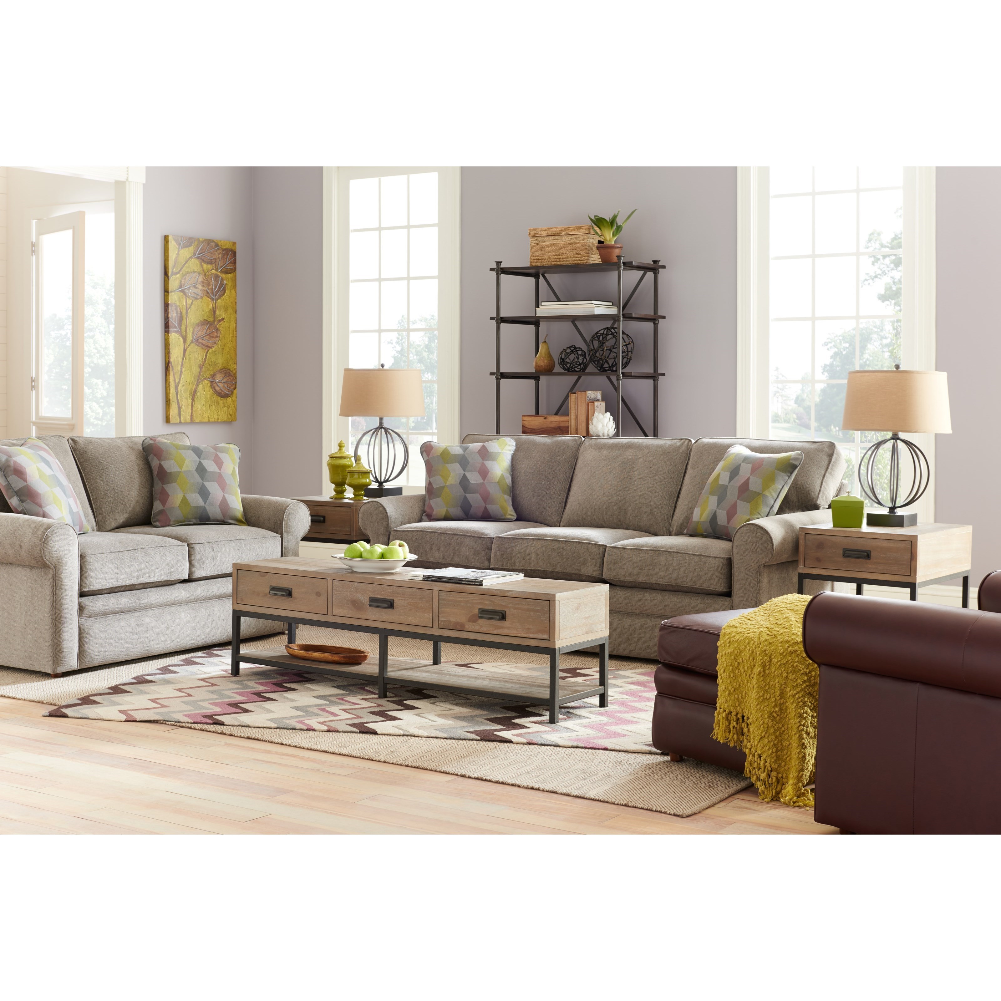 LaZBoy Collins Sofa with Rolled Arms Adcock Furniture Sofas